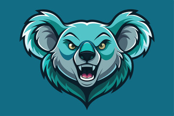 Vector esports logotype koala on white background, logo koala, icon koala, sticker koala, symbol koala, emblem koala.