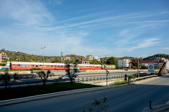 Passenger Train from Durr&euml;s to Elbasan, Albania.