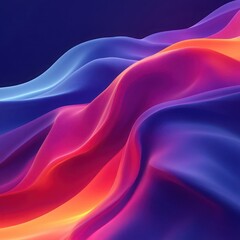 Obraz premium Abstract vibrant flowing fabric design (1)