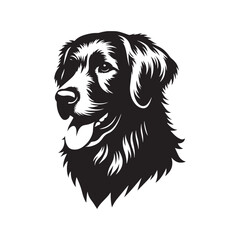 Golden Retriever Dog Vector Silhouette, Loyal Friendly Canine Outline, Pet Lover Clipart, Playful Dog Art for Logos, Stickers, Apparel, Digital Prints, Crafts, and Posters.Art & Illustration