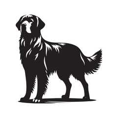 Golden Retriever Dog Vector Silhouette, Loyal Friendly Canine Outline, Pet Lover Clipart, Playful Dog Art for Logos, Stickers, Apparel, Digital Prints, Crafts, and Posters.Art & Illustration