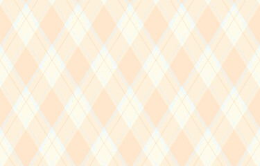 Argyle pattern of geometric rhombus. Harlequin check wallpaper design. Classic diamond shaped textile material for web background, print fabric clothing, sweater, wrapping paper, gift card, invitation