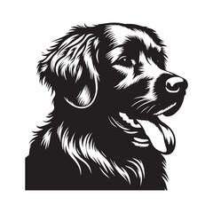 Golden Retriever Dog Vector Silhouette, Loyal Friendly Canine Outline, Pet Lover Clipart, Playful Dog Art for Logos, Stickers, Apparel, Digital Prints, Crafts, and Posters.Art & Illustration