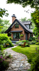 Charming Detached House with Serene Garden and Blended Architectural Features