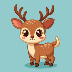 christmas deer cartoon