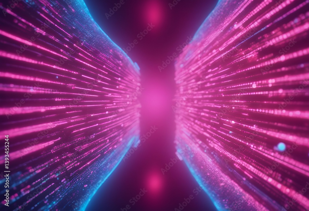 Poster blue laser virtual volume disc floor colors abstract screen vibrant glowing light hud reflection dot
