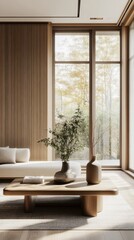 Bright, airy modern living room