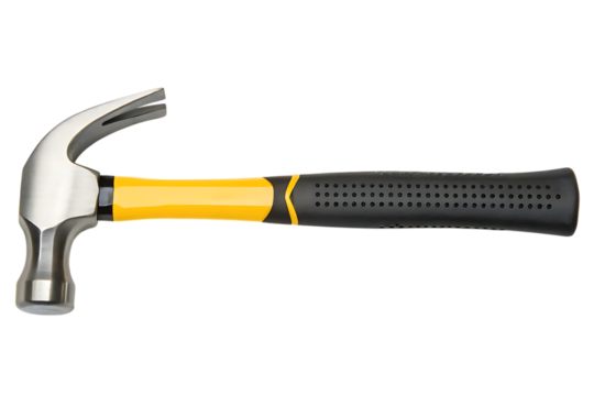 Claw hammer tool isolated on transparent background - Powered by Adobe