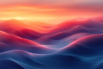 Obraz premium Sunrise over rolling hills