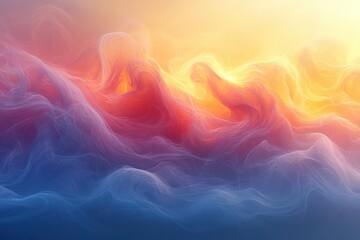 Abstract ethereal landscape of swirling colors