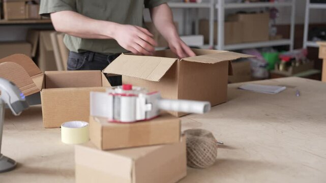 The use of eco-friendly packaging, Shredded cardboard, recycled paper. Individual production of handmade products