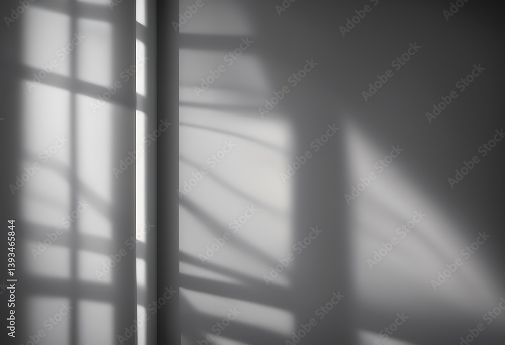 Poster white overlay from background gray room shadow shadows design blur monochrome effect mockup wall lig