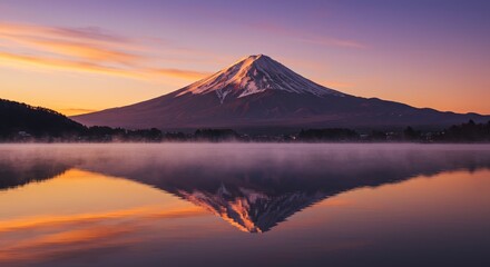 mount fuji in autumn