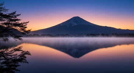Fototapeta premium sunrise over lake