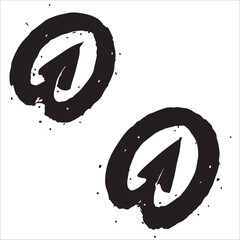 Vector animal paw print stamp: horse hooves	