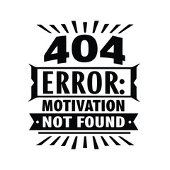 Stylized Error 404 Design Motivation Not Found Text with Star, Ribbon, and Arrows