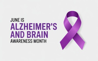 Purple ribbon symbolizing Alzheimer's awareness.