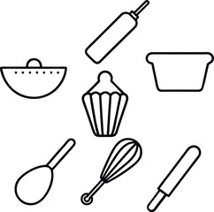 different baking vector element