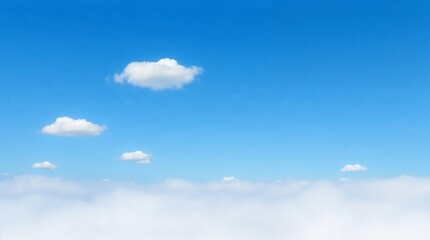 Obraz premium Voxel clouds floating in a bright blue sky 