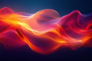 Obraz premium Abstract, vibrant, flowing waves of light