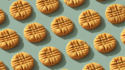 Soft, homemade cookies flavored with peanut butter and decorated with a classic criss-cross pattern made by pressing a fork into the dough before baking.  
