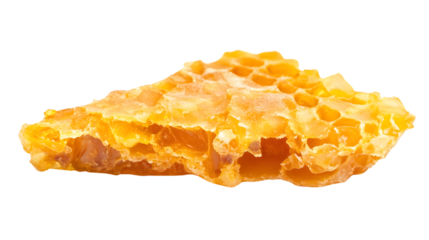 Delicious Fresh Honeycomb on White Background - High-Quality Food Image
