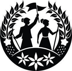 May day silhouette vector designs 19