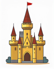 Fototapeta premium castle on a white background