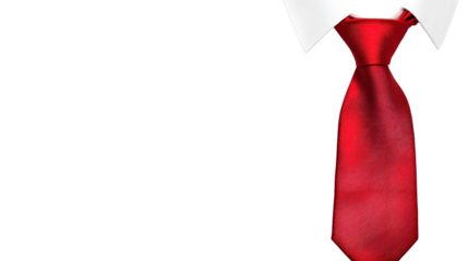 Elegant Red Necktie on White - Professional Men's Fashion Accessory Photography