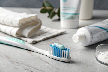 toothbrush with toothpaste