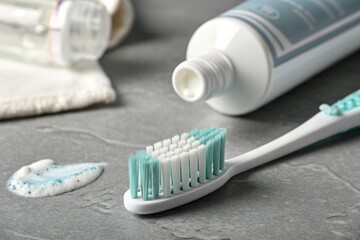 toothbrush with toothpaste