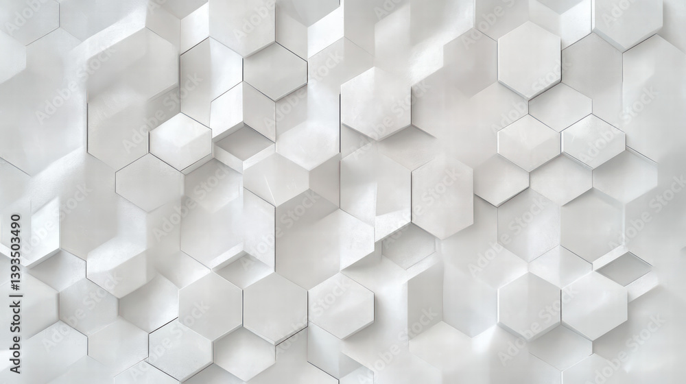 Aufkleber abstract hexagonal mosaic: a detailed, high-angle shot reveals a complex mosaic of hexagonal tiles i