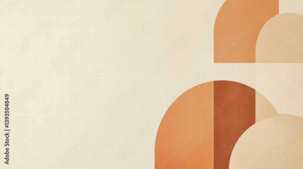 Aufkleber geometric harmony in color: a minimalist geometric pattern evokes feelings of modern simplicity with