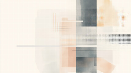 Fototapeta premium Abstract Watercolor Design: A soothing blend of soft, cool hues evokes serenity and tranquility, featuring delicate brushstrokes that blend together to create a sense of unity and calm.