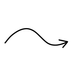 A simple wavy arrow moving right, representing a smooth and flowing direction.