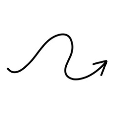 A slightly more exaggerated wave arrow, emphasizing rhythm and motion.