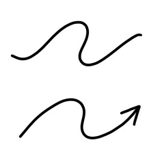Two wavy arrows moving parallel, symbolizing dual movement, synchronization, or flow in different directions.