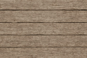 Obraz premium Seamless Weathered Wood Texture with Aged Grain and Subtle Cracks, Flat Top-Down View, Natural Brown and Gray Tones, Ideal for Rustic, Nature-Inspired, or Interior Design Background Projects