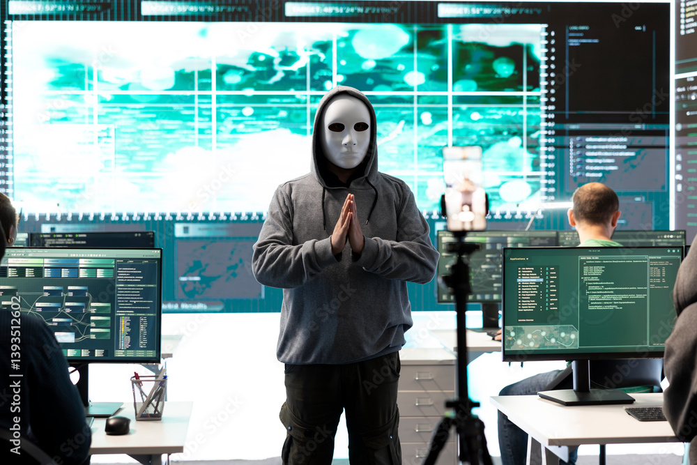 Poster governmental anonymous hackers group asking ransom for state secrets, important hacking activity dur