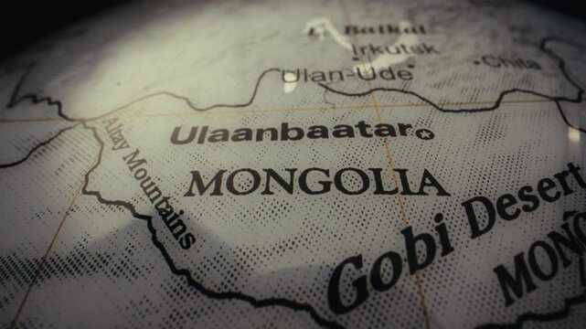 Retro globe - Mongolia