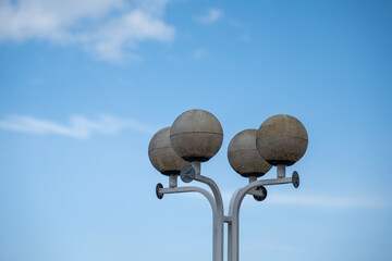 Street lighting. lanterns on the street. lamp in the park. Old street light. In the background you...