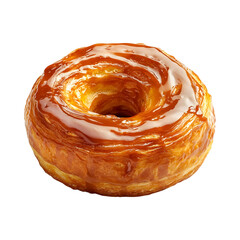 Kouign Amann with Caramel Glaze Isolated on Transparent Background