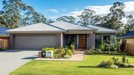 Contemporary Australian double-story home with modern facade