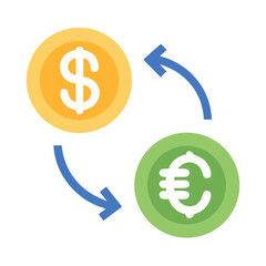 Fototapeta premium Dollar Currency Exchange Icon Vector Design