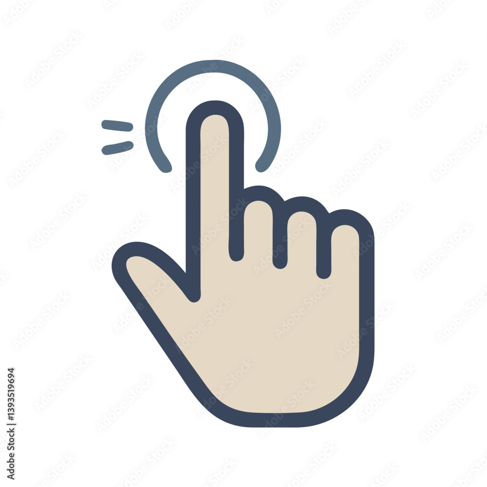 Leinwandbilder hand cursor click icon vector design