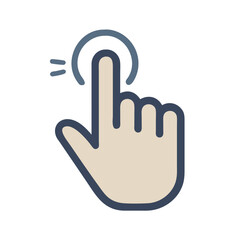 Hand Cursor Click Icon Vector Design