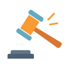 Judge Gavel Vector Icon Design