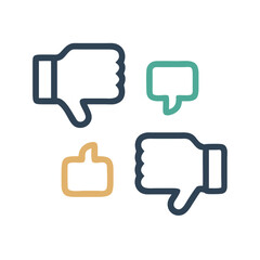 Fototapeta premium Like and Dislike Icons Set Vector Design