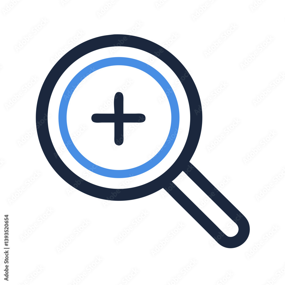 Poster magnifying glass vector icon design