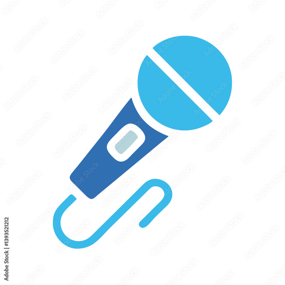 Poster microphone vector icon design